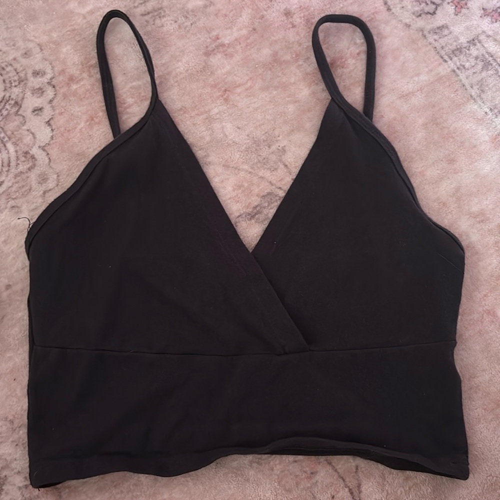 Brandy plain black cropped